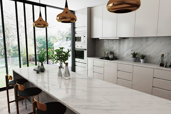 how to renovate kitchen with porcelain slab 